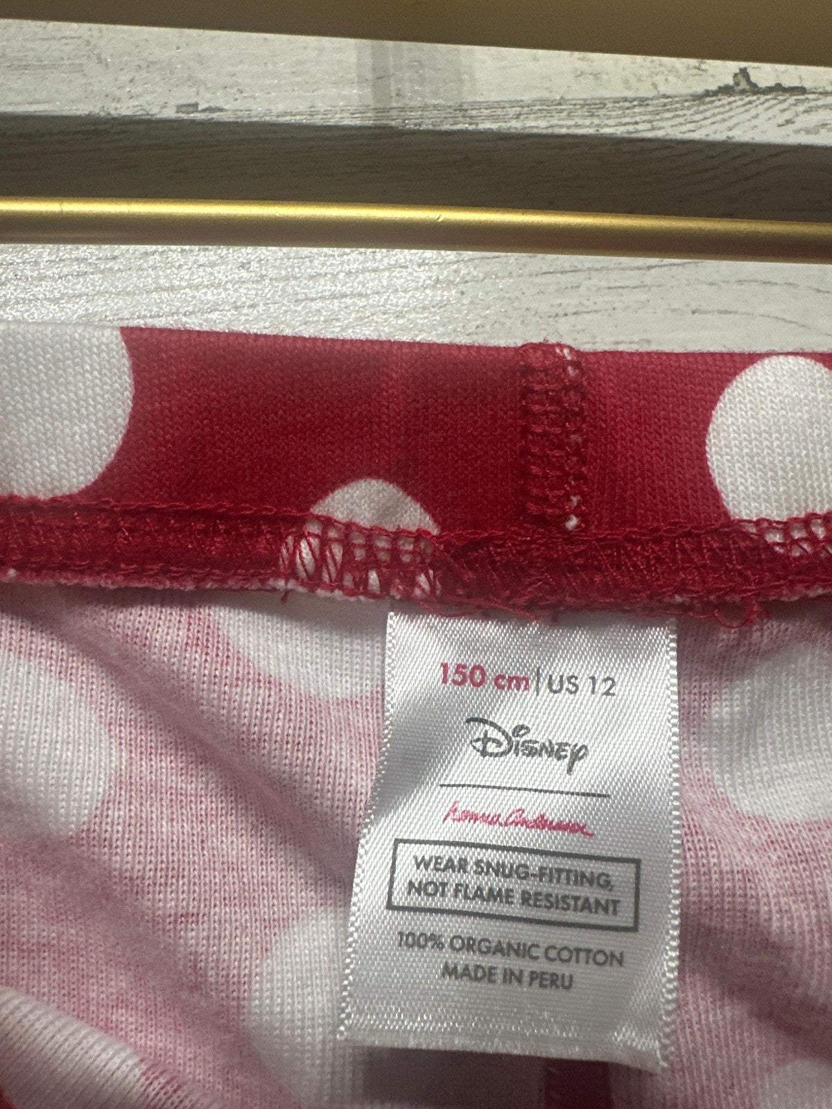 Hanna Andersson Shorts Girls 12 Red Polka Dot Disney Organic Cotton EUC2