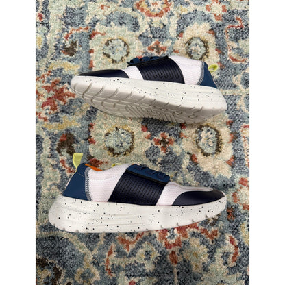 Hey Dude Sirocco Sneakers Boys C13 White Navy Orange Sporty EUC2