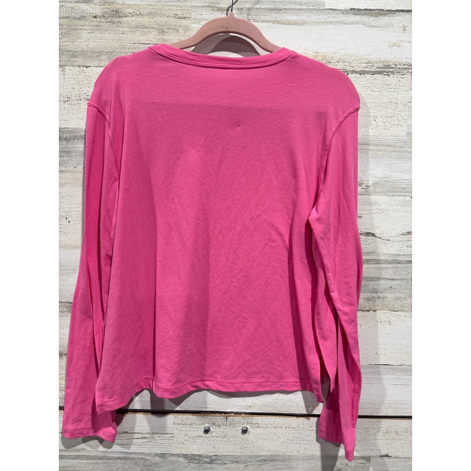 Nike Yoga Dri-FIT Shirt Women Small Pink Long Sleeve Activewear EUC2
