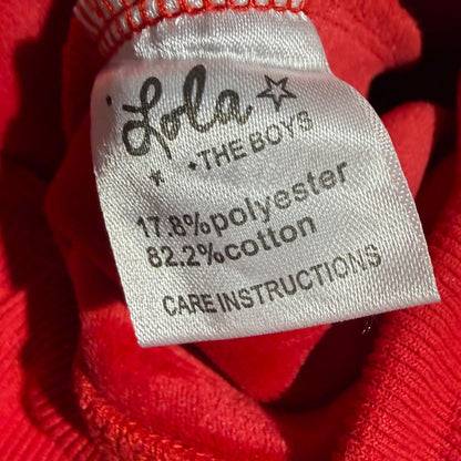 Lola + The Boys Merry Sweatshirt Women Large Red Pearl Holiday Festive EUC4