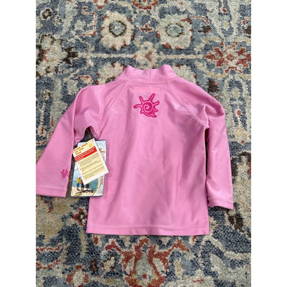 UV Skinz Rash Guard Girls 12M Pink Long Sleeve UPF 50+ Sun Shirt NWT3