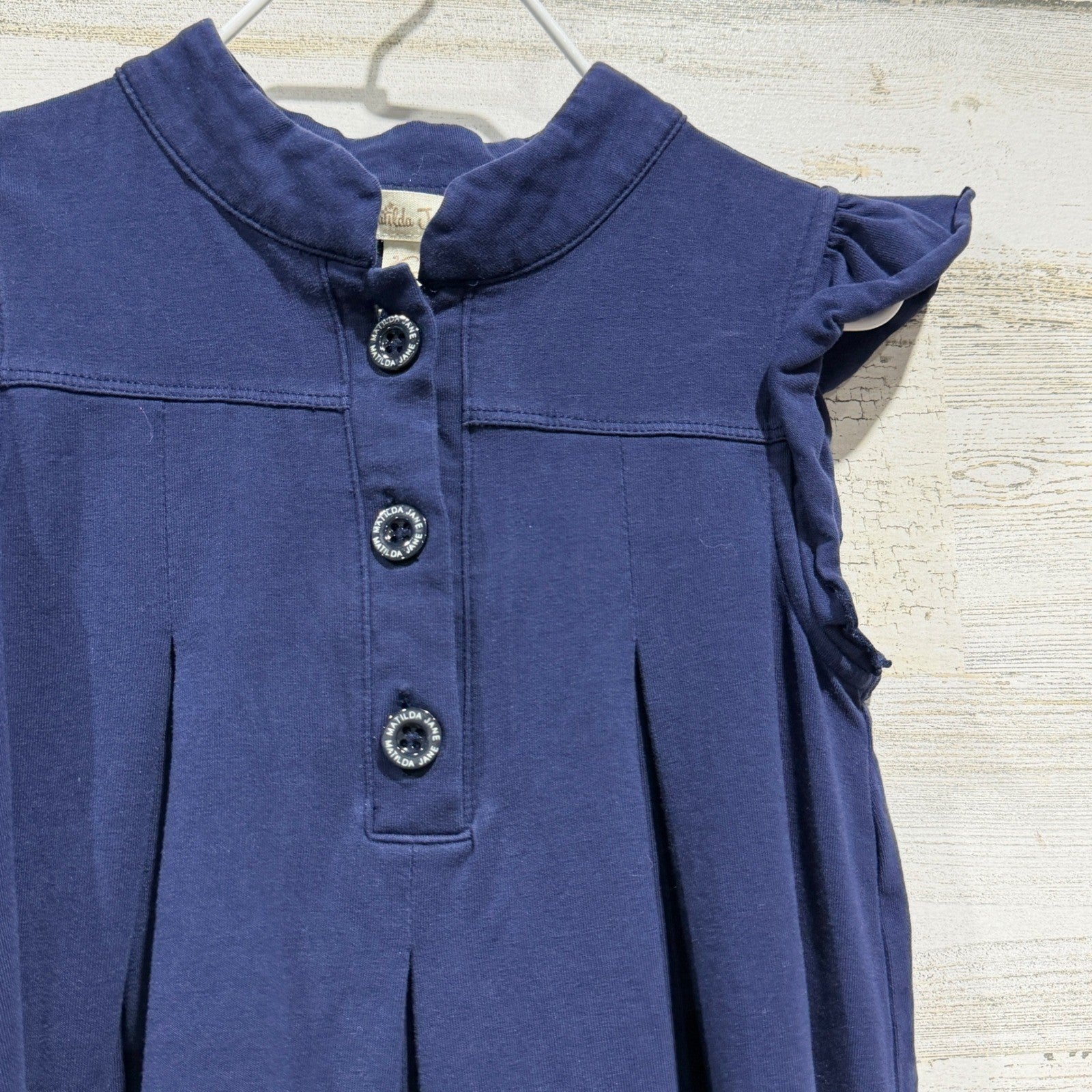Matilda Jane Dress Romper Bundle Girls 6 Blue Striped Ruffle Classic4