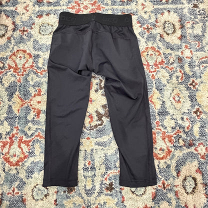 BCG Compression Tights Boys Small 8 Black 3/4 Length Athletic Sport EUC3