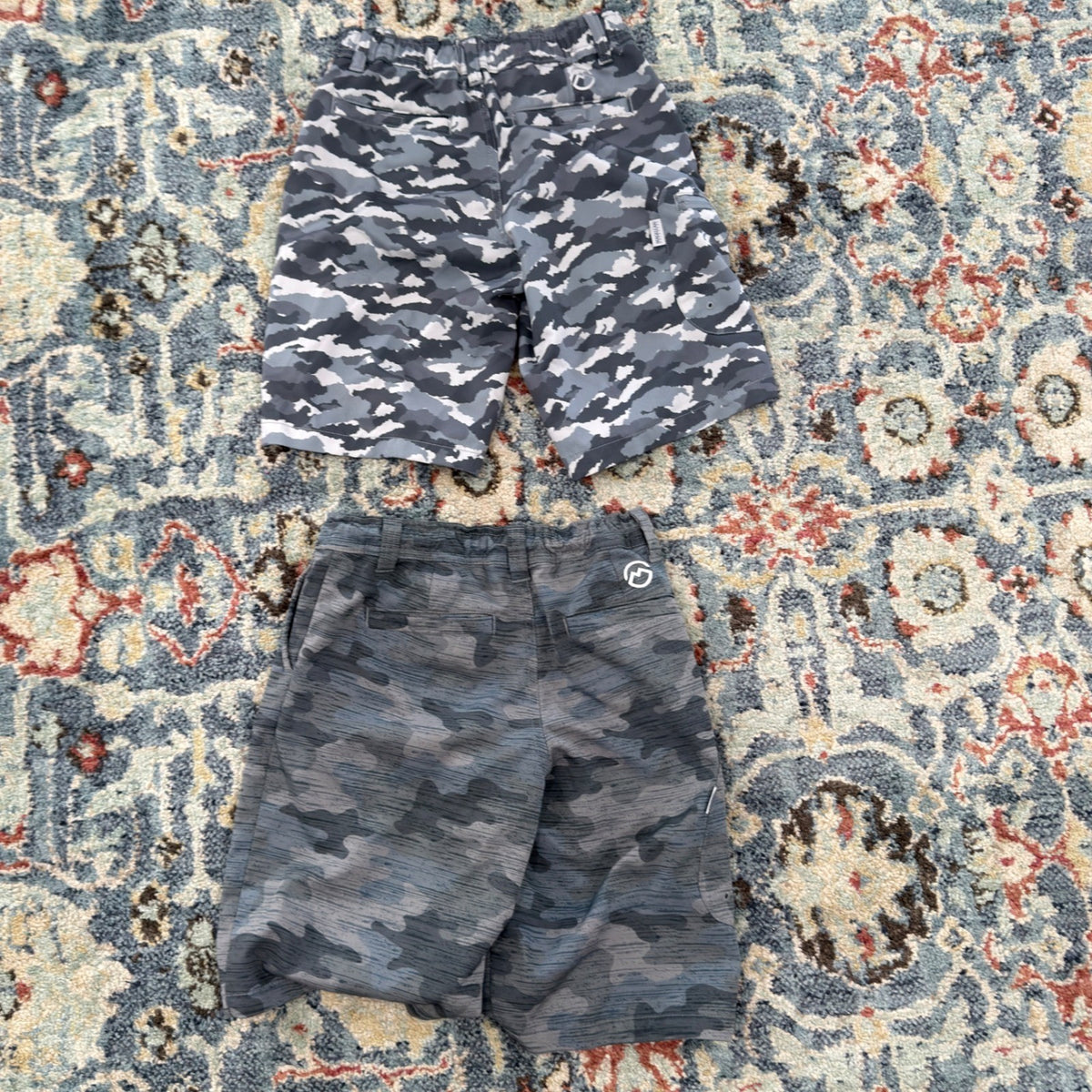 Magellan Fish Gear Shorts Boys 10 Grey Camo Performance Outdoor EUC7