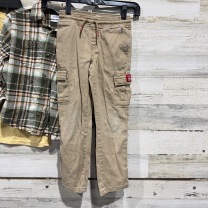 Ford Old Navy Levi's Outfit Set Boys 6/7 Khaki Green Plaid Bronco GUC3