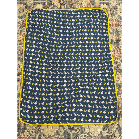 KicKee Pants Stroller Blanket Blue Stork Print0