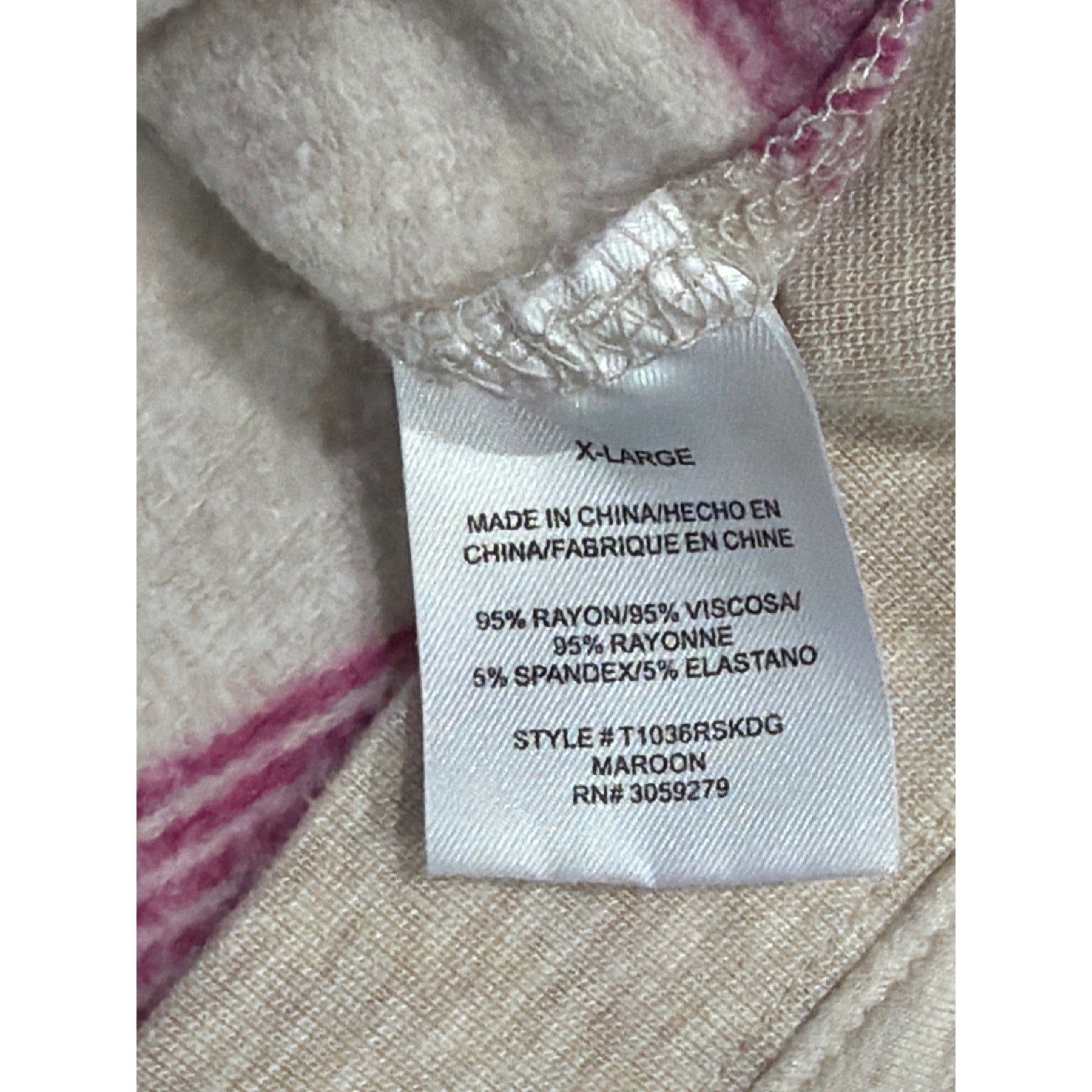 Thread & Supply Striped Pullover Women XL Tan Navy Burgundy Cozy Life EUC2