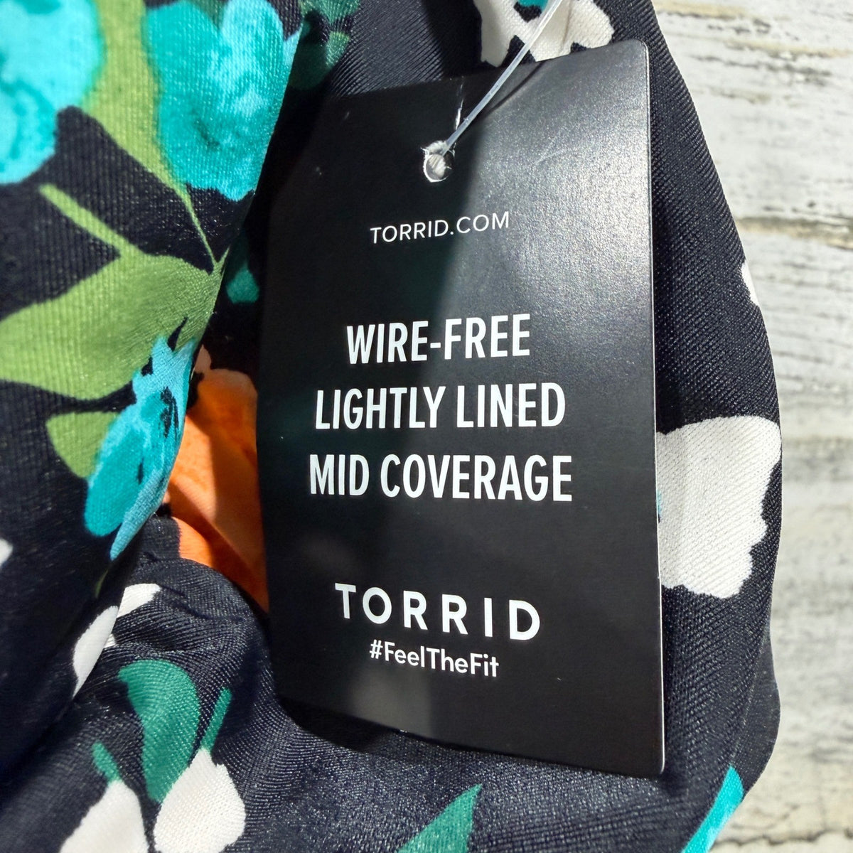 Torrid Ellie Floral Swimdress Women Size 1 Black Multi Nylon Spandex Modern NWT1