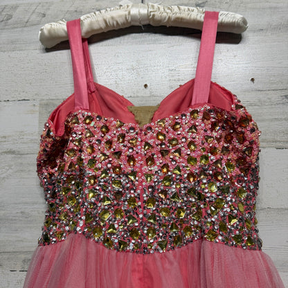 Terani Couture Cocktail Dress Women 10 Pink Sequin Tulle Pageant Glam4