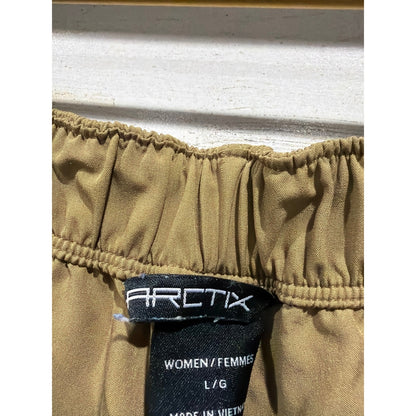 Arctix Active Skort Women Large Khaki Tan Hiking Golf Athletic EUC2