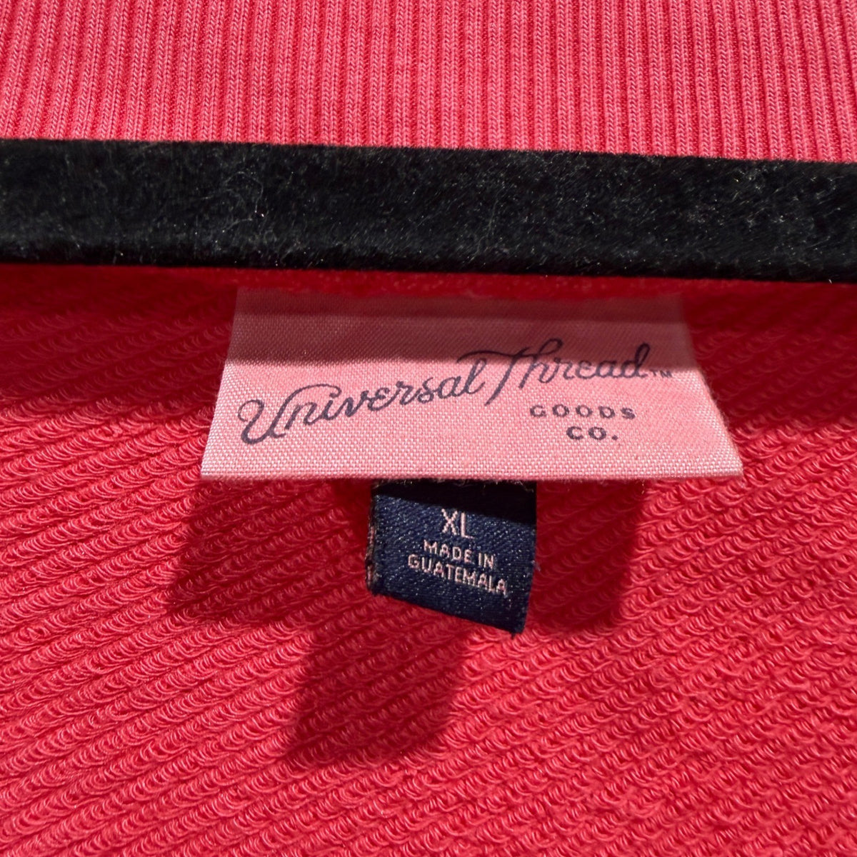 Universal Thread Sweatshirt Women XL Bright Coral V-Neck Raglan Casual Basic EUC1