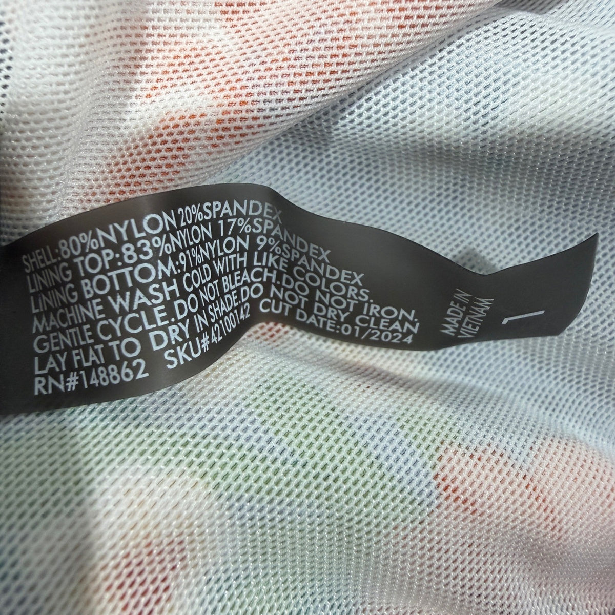 Torrid Ellie Floral Swimdress Women Size 1 Black Multi Nylon Spandex Modern NWT8