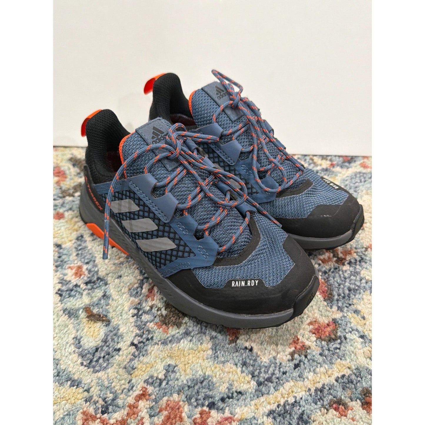 Adidas Terrex Hiking Shoes Boys 12 Blue Orange Rain.RDY Outdoors Nature0