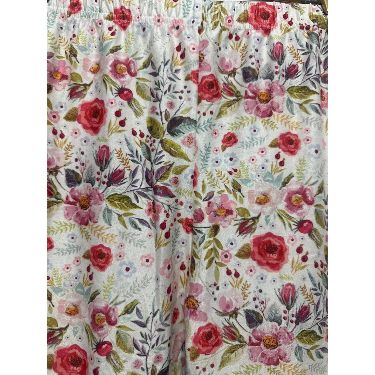 Cheeky Plum Leggings Girls 12 Pink Floral Stretch Elastic Waist EUC1