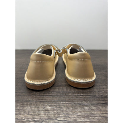 L'Amour Mary Jane Shoes Girls Size 13 Gold Scalloped Metallic Dressy GUC*3