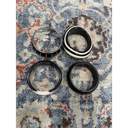 Bangle Bracelet Bundle Women Black White Geometric Mod5