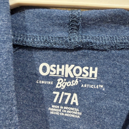 OshKosh Weatherproof Outfit Set Boys 7 Blue Khaki Retro Outdoor Fall EUC2