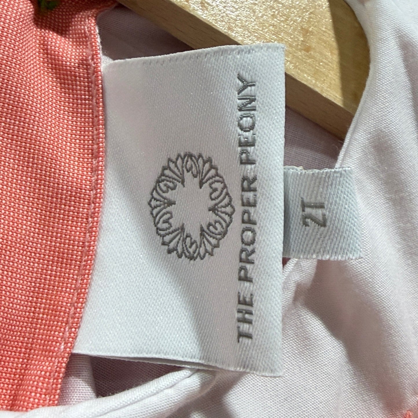The Proper Peony Dress Girls 2T Pink Peter Pan Collar Pleated Southern EUC3