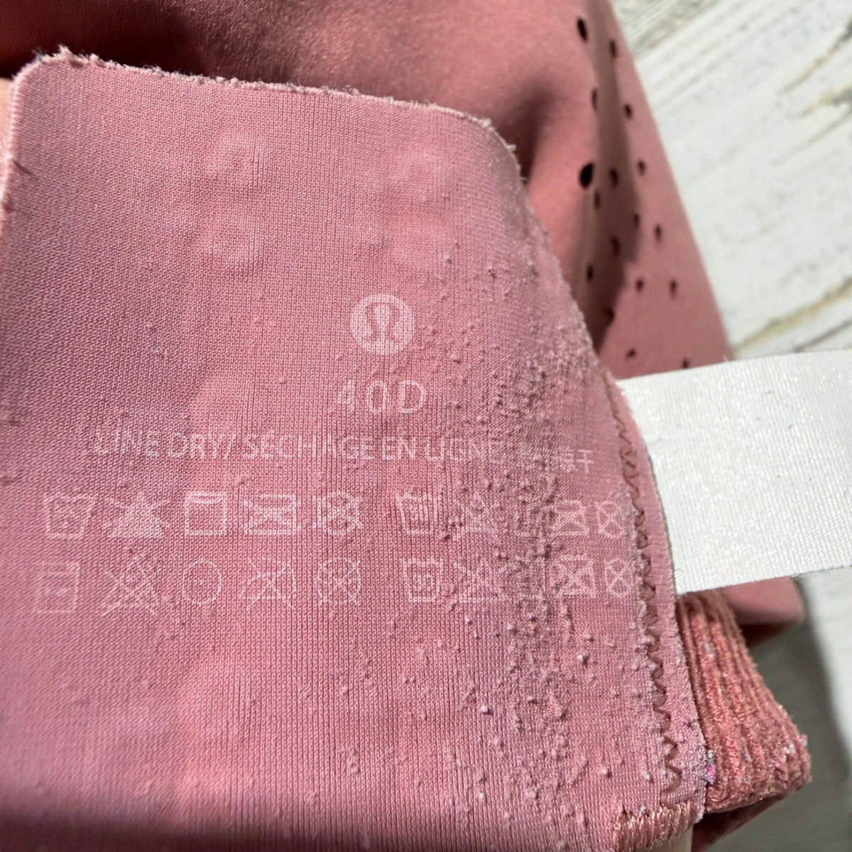 Lululemon AirSupport Sports Bra Women 40D Brier Rose Nylon High Impact Flawed*4
