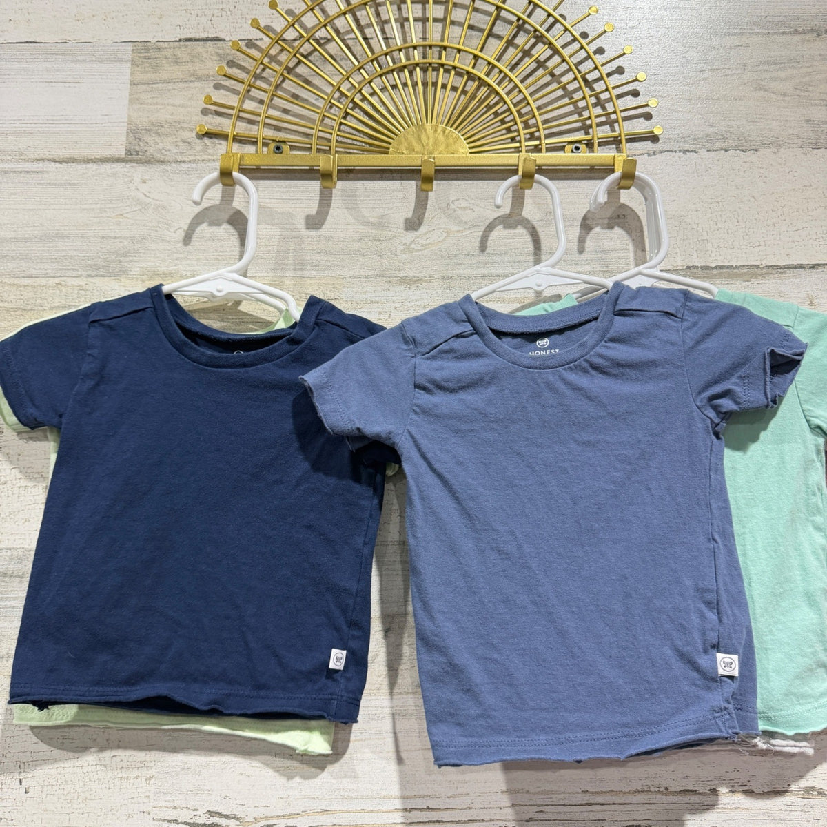 Honest Baby T-Shirt Bundle Boys 6-9m Multicolor Organic Cotton Basics4