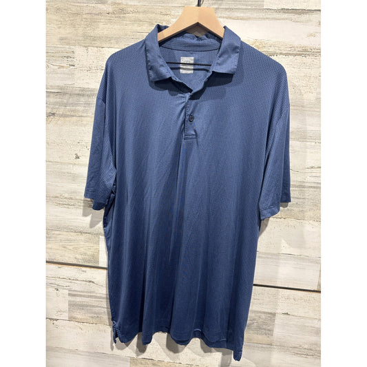 Callaway Polo Shirt Men XL Blue Geometric Performance Golfcore Preppy0