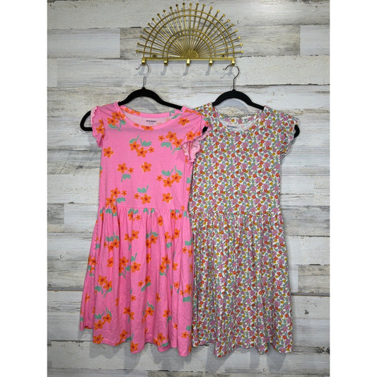 Old Navy Dress Bundle Girls XL 14/16 Pink White Floral Cottagecore EUC0