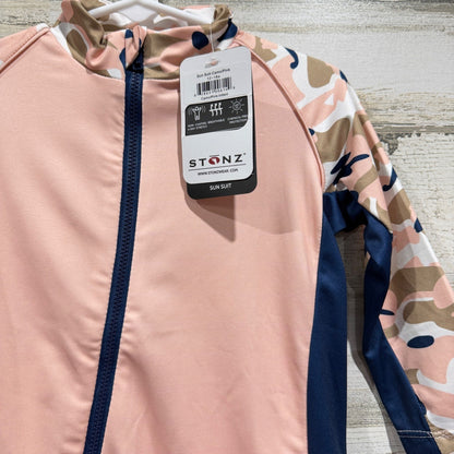 Stonz Sun Suit Baby 12-18m Pink Camo UPF 50 Rash Guard One Piece NWT1