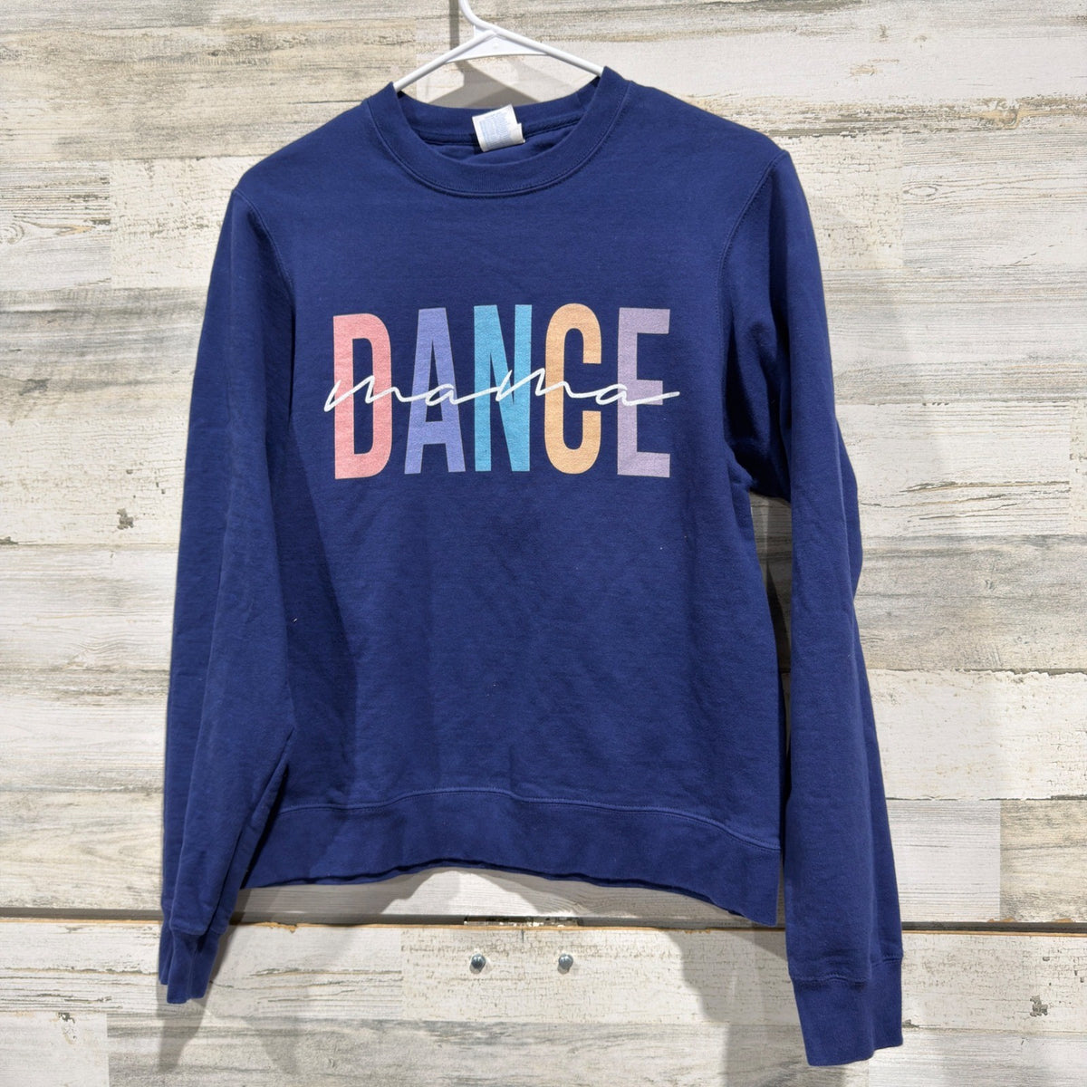 Port & Company Sweatshirt Women S Navy Dance Mama Graphic Momcore EUC0
