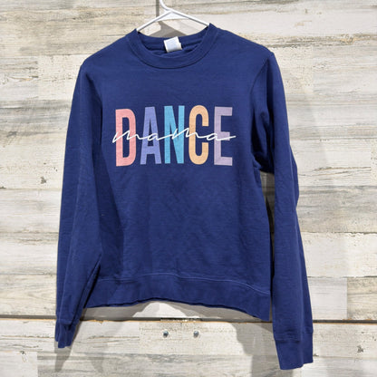 Port & Company Sweatshirt Women S Navy Dance Mama Graphic Momcore EUC0