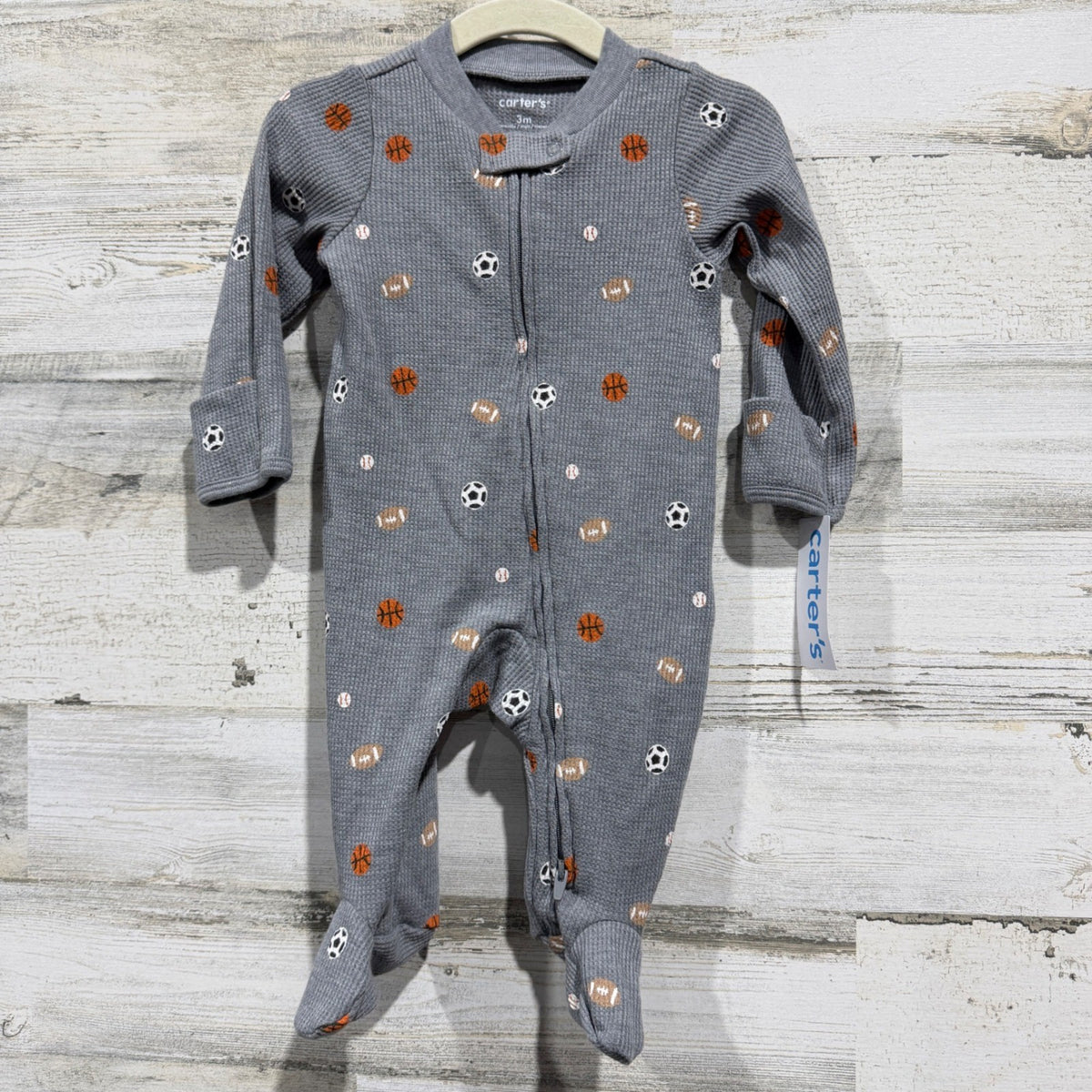 Carters Sleepers Jacket Bundle Boys 3M Gray Dinosaur Sports Quilted3