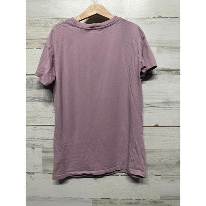 H&M Minnie Mouse Graphic Tee Girls Size 7-8 Purple Figaro Disney EUC1