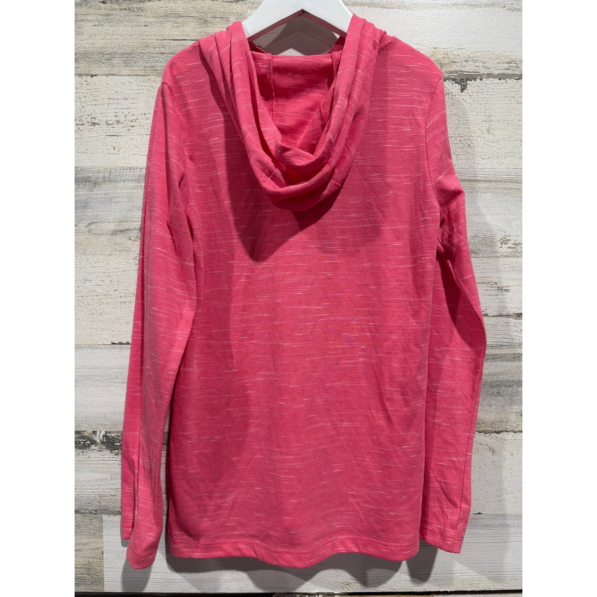 Nike Hooded Shirt Girls Medium Pink Space Dye Lightweight Athleisure EUC3
