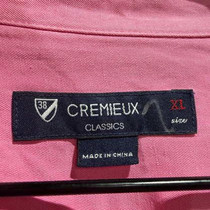 Cremieux Classics Camp Shirt Mens XL Pink Silk Linen Blend Short Sleeve Summer1