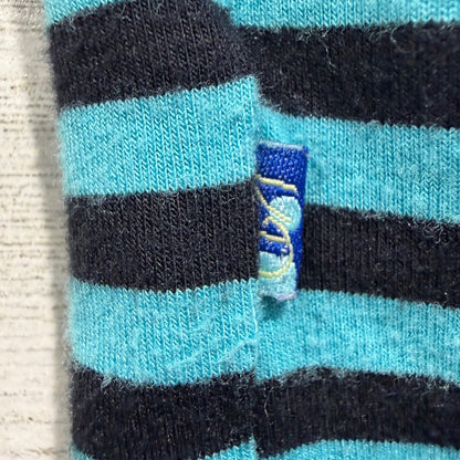 KicKee Pants Pajama Set Lot Boys Size 6 Blue Tie Dye Striped Bamboo GUC*9