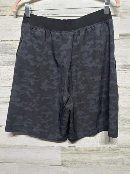 Asics Athletic Shorts Men Small Black Camo Zipper Pocket Performance EUC2
