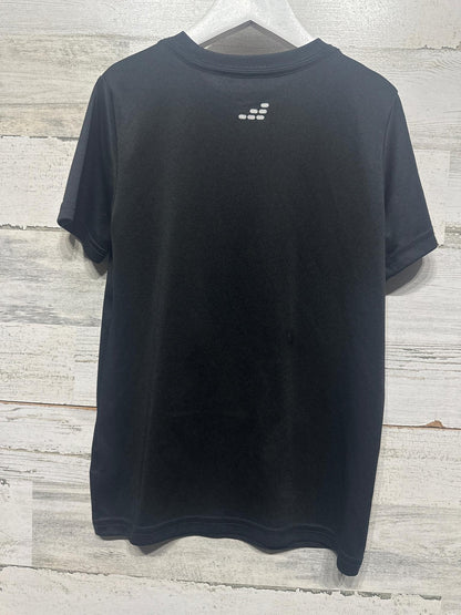 BCG Graphic Tee Boys Small 8 Black Flaming Football Activewear2