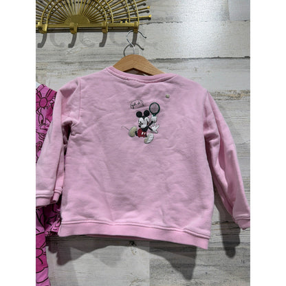 2T Girls Disney Bundle Minnie Mouse Sweatshirt Leggings Dress Disneycore EUC4