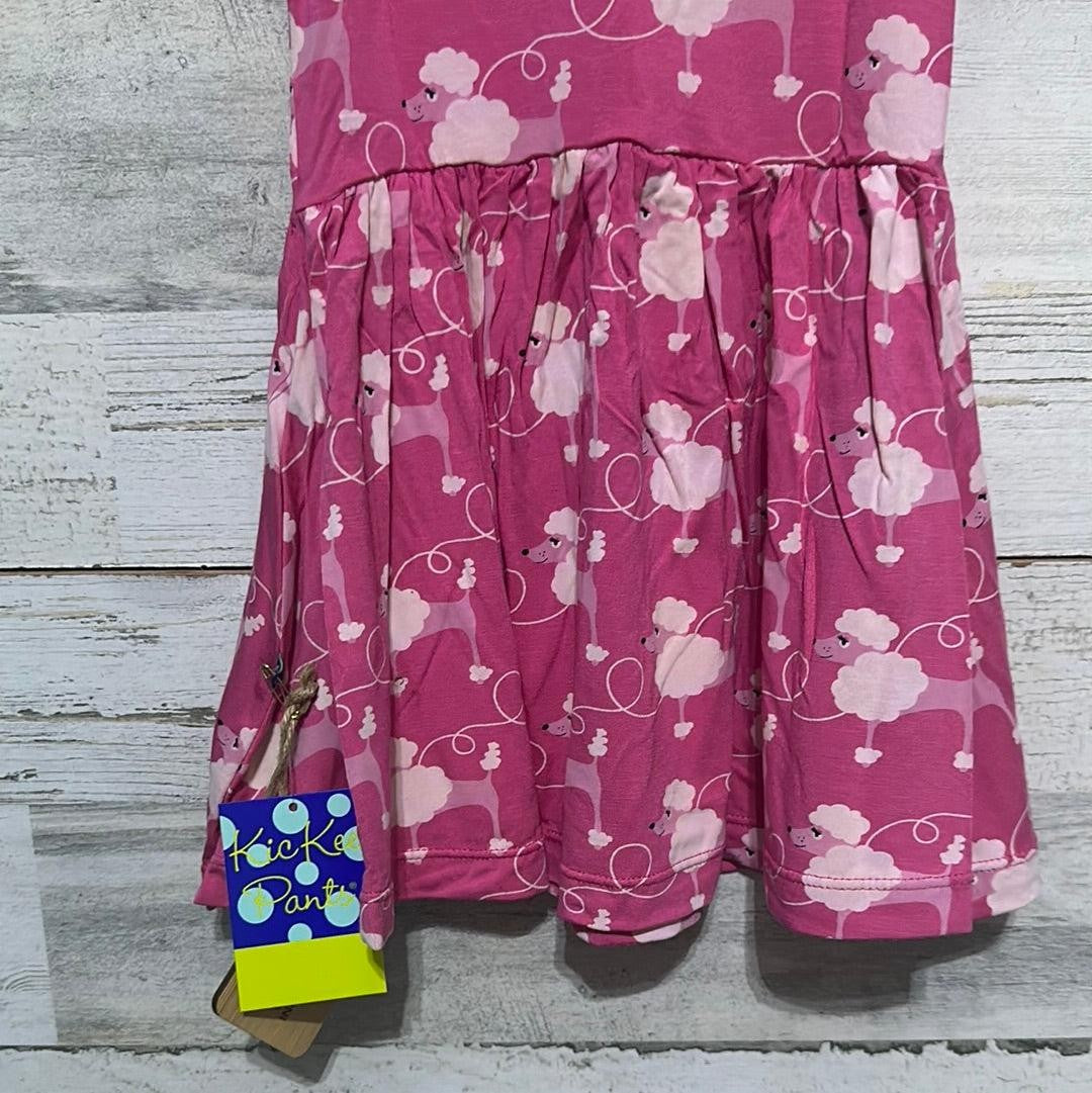 Kickee Pants Poodle Dress Girls 18-24m Pink Bamboo Viscose Short Sleeve NWT5