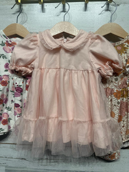 Baby Dress Romper Bundle Girls 3-6M Pink Floral Ruffle Tutu EUC2