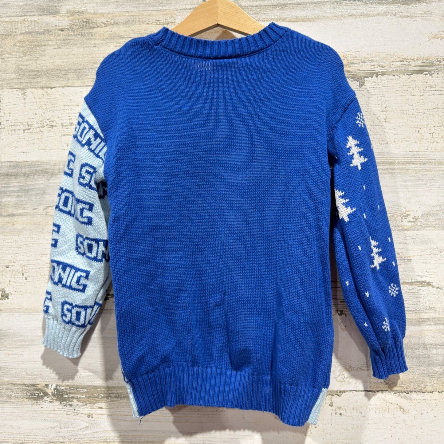 Sonic the Hedgehog Sweater Boys Small Blue Snowboard Character3