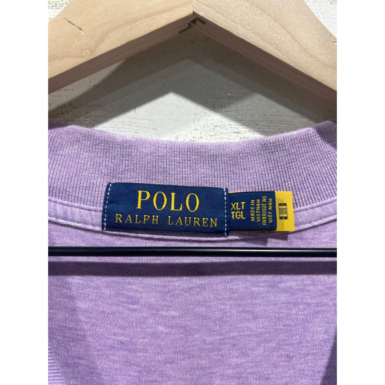 Polo Ralph Lauren Polo Shirt Mens XLT Purple Cotton Mesh Pony Logo Preppy EUC1