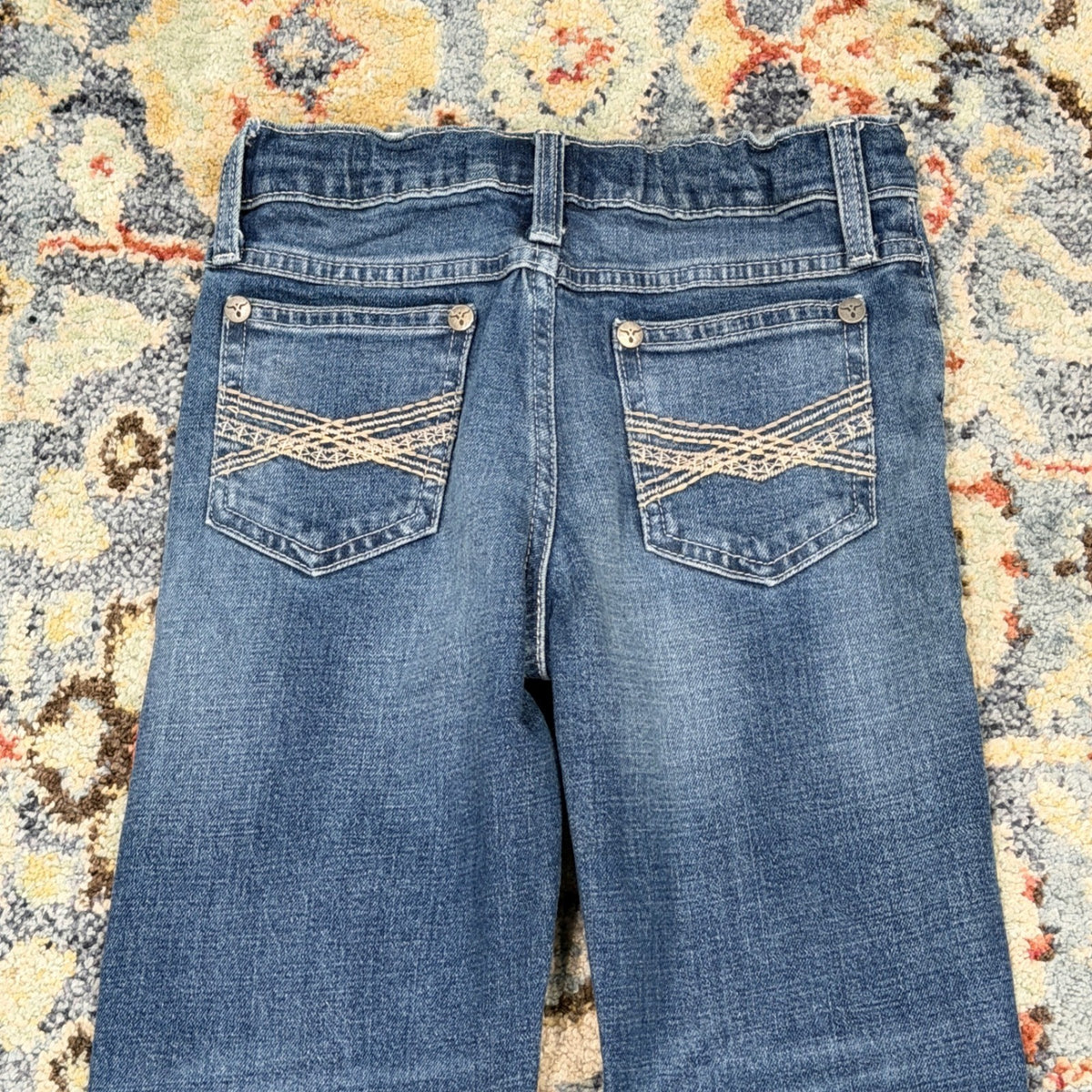 Wrangler 20X Jeans Boys 7 Regular Blue Bootcut Western Cowboy EUC3