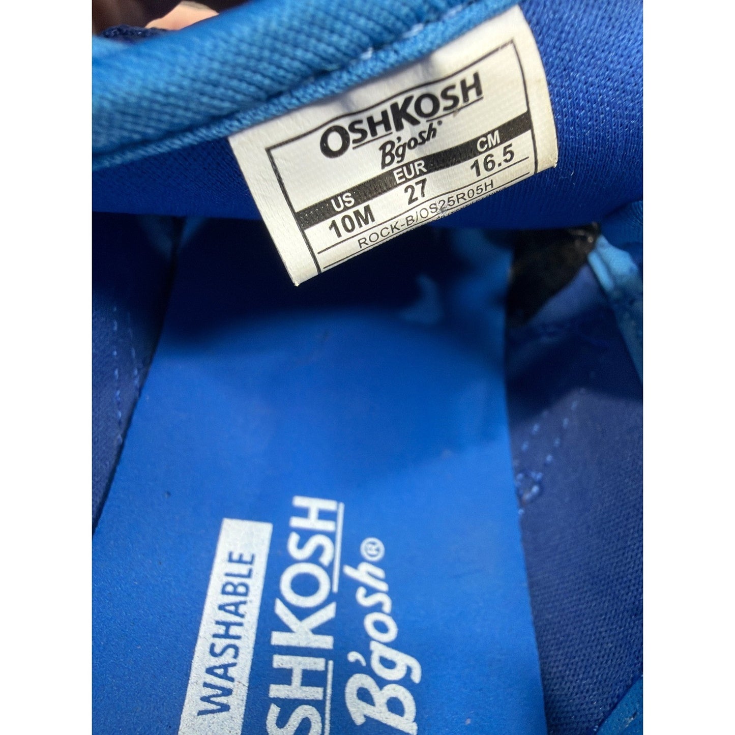 OshKosh Sandals Boys 10 Blue Mesh Closed Toe Athletic Water Sport EUC5