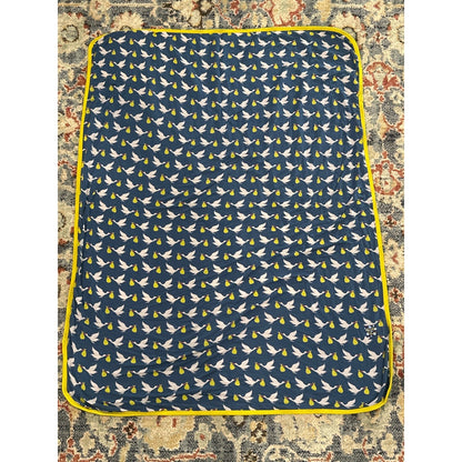 KicKee Pants Stroller Blanket Blue Stork Print0