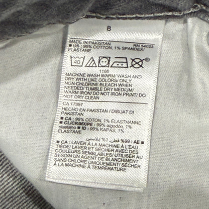 Old Navy O.G. Short Women 8 Grey Distressed High Rise Denim Grunge NWT3