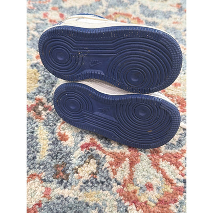 Nike Force 1 Toddler Size 4 White Blue Low Top Sneakers Sporty5