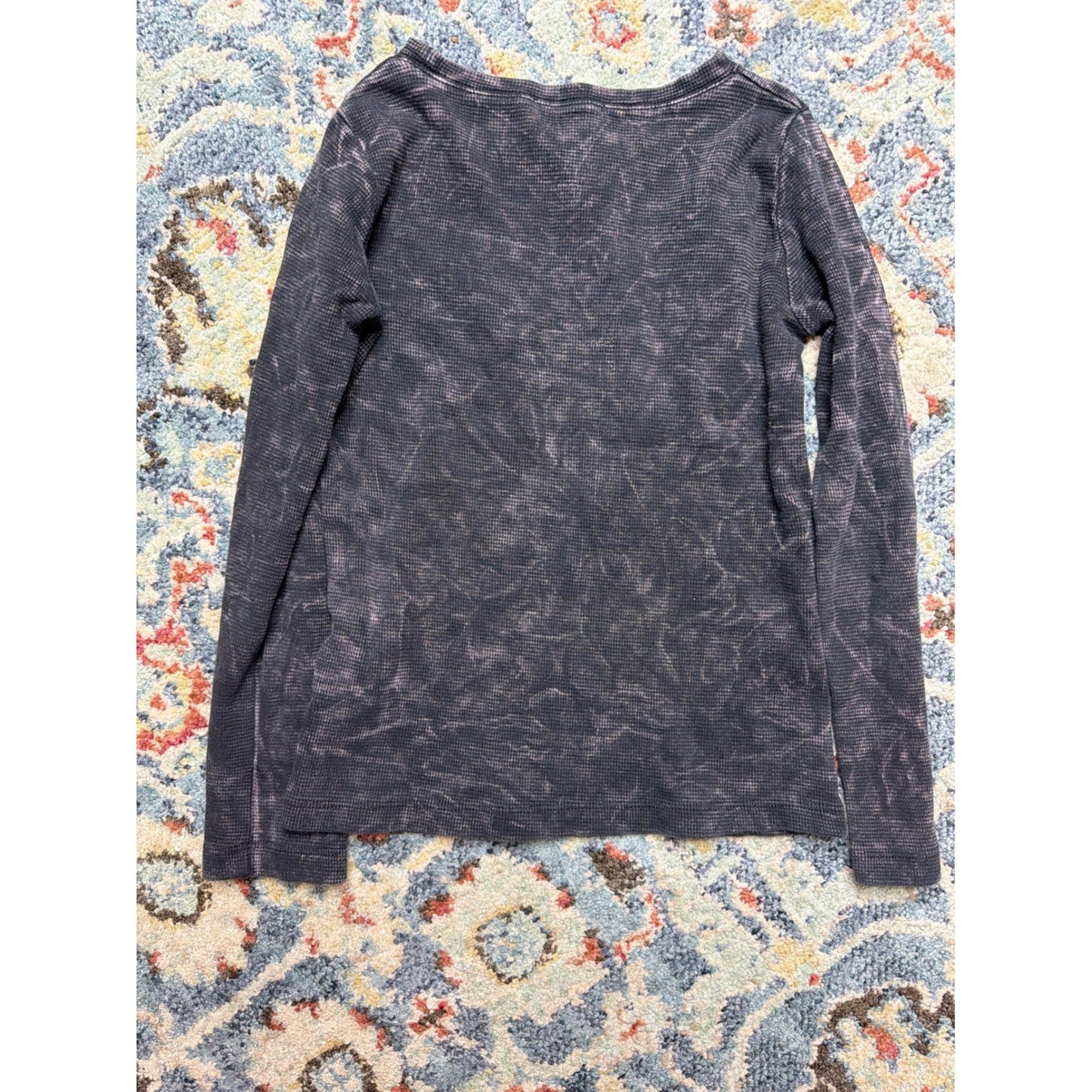 Cowgirl Hardware Thermal Shirt Girls Small Gray Rhinestone Horse Western EUC3