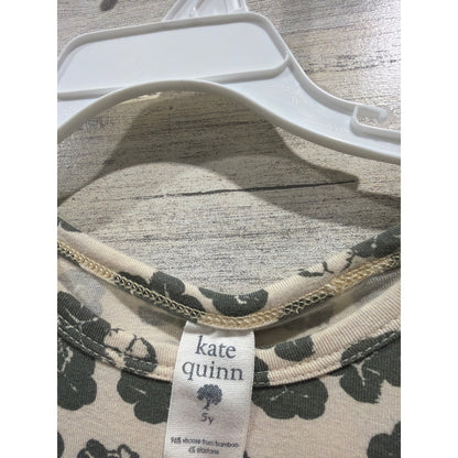 Kate Quinn Old Navy Outfit 5T Blue Tan Bamboo Distressed Skinny EUC4