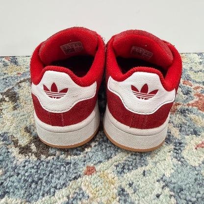 Adidas Campus 00s Kids Size 13K Red Suede Chunky Skater Sneaker Play *Flawed5