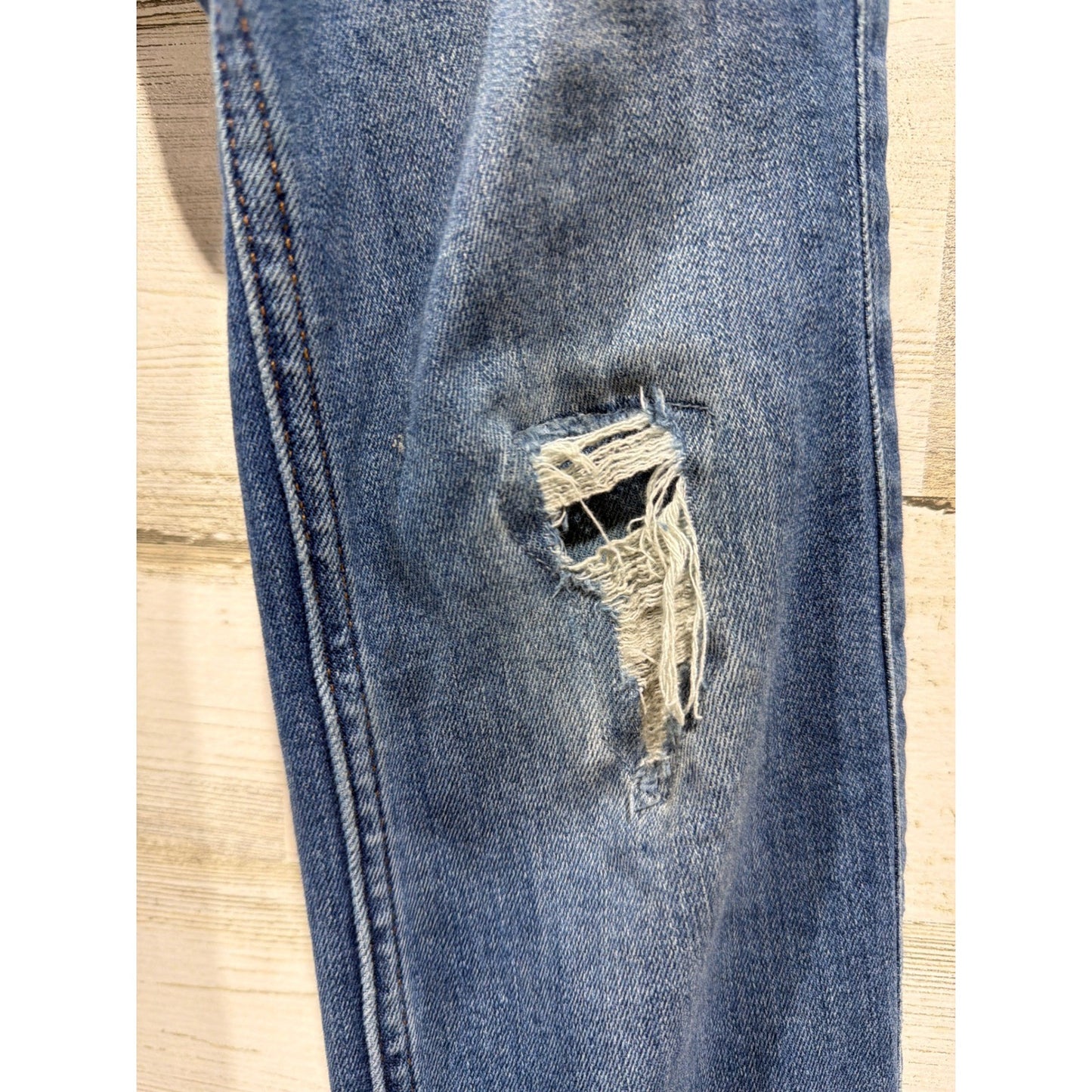 Abercrombie Kids Skinny Jeans Boys 7/8 Blue Distressed Skater GUC3